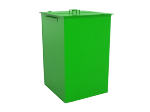 Контейнер для мусора ТБО-2 с крышкой, без колес Сталь 2,0 мм