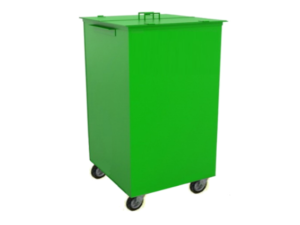 Контейнер для мусора ТБО-4 c крышкой, на колесах Сталь 1,5 мм