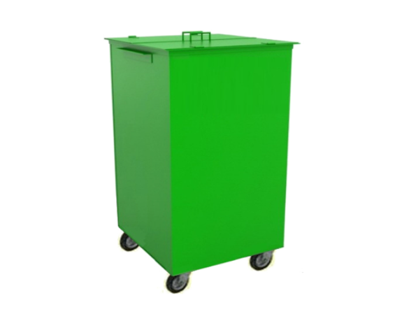Контейнер для мусора ТБО-4 c крышкой, на колесах Сталь 1,5 мм