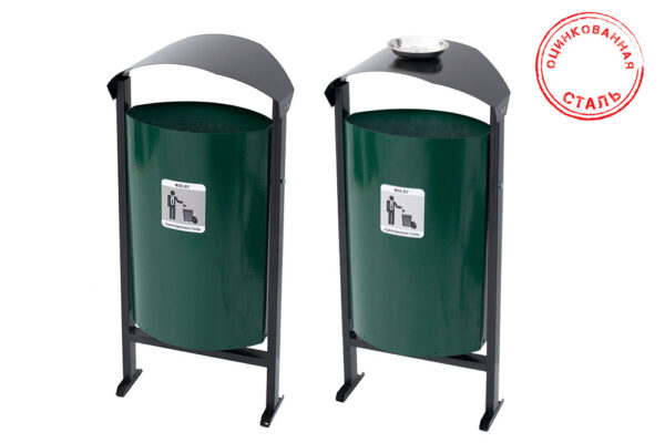 Урна ОЦИНКОВАННАЯ Евро 25 с пепельницей