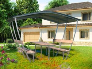 Беседка дачная Тюльпан 2м ЛЮКС оцинкованная