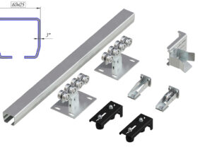 Система роликов и направляющих для балки ХК 60Х55Х3 L=6000ММ